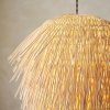 Lampa wisząca okrągła tropikalna naturalna z rattanu boho designerska rustykalna Pushpa 109204 ENDON